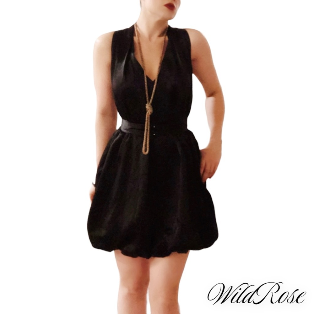 Proenza Schouler Black Belted Balloon Dress SZ 4 6